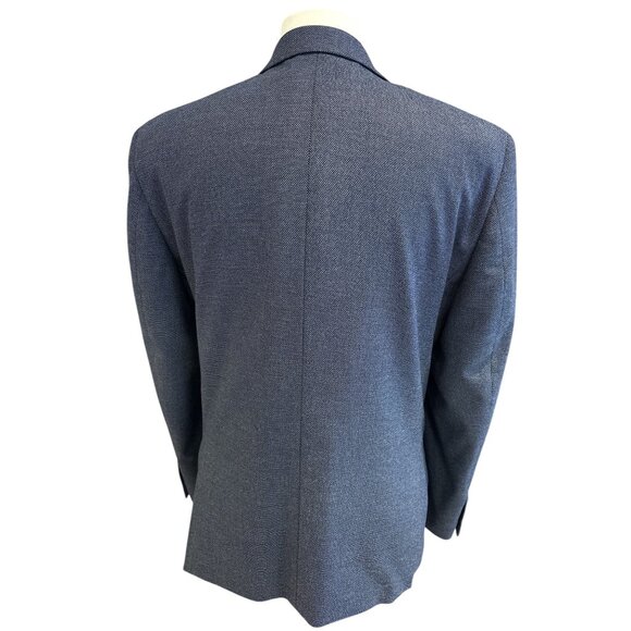 Murano Mens Slim Fit Blue Blazer Jacket - Picture 3 of 12